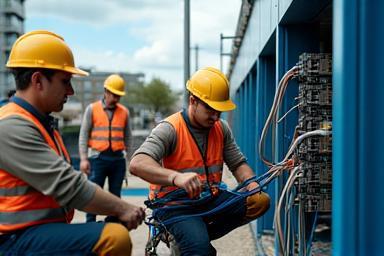 Team installa apparecchiature broadband in loco